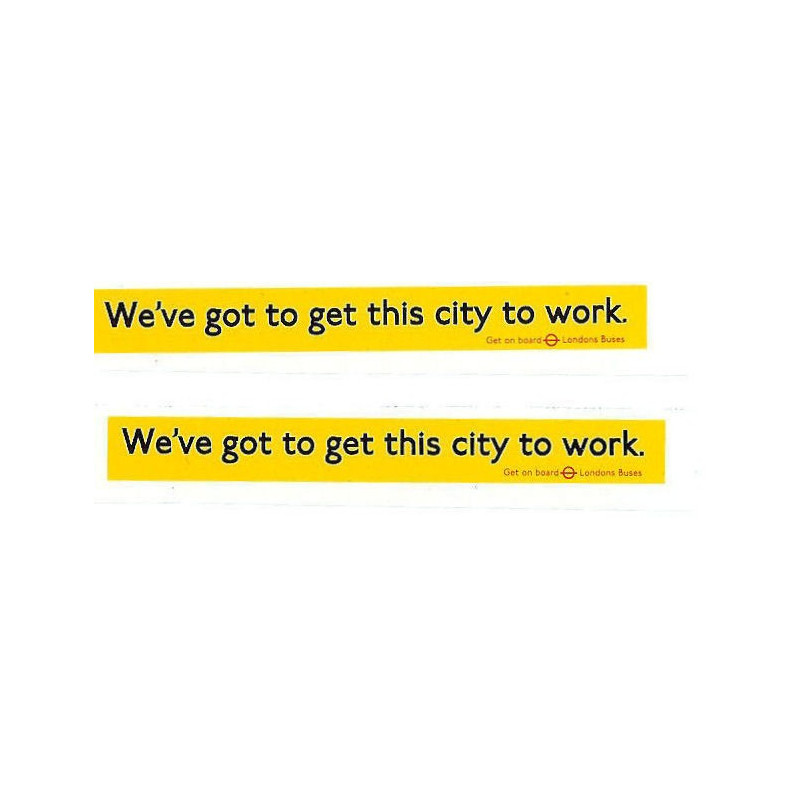 LT9765 L.T. Side Ads: Weve got to get this city to work (Red yellow & black) two identical ads 1980/90s