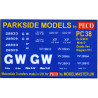 MMPC38  Transfers for ex G.W.R. 'Mink D' Goods Van