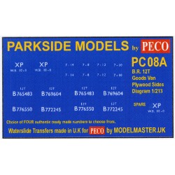 MMPC08A  Transfers for B.R. 12T Goods Van, Plywood Sides