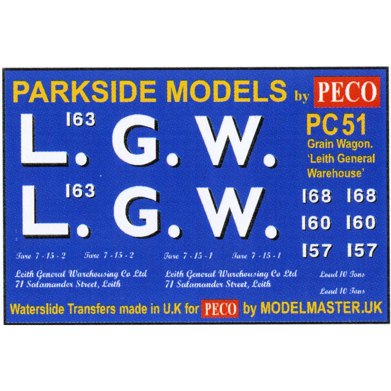MMPC51  Transfers for Grain Wagon (Leith General Warehouse)