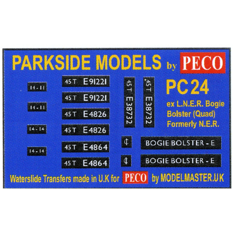 MMPC24  Transfers for ex L.N.E.R. Bogie Bolster Wagon