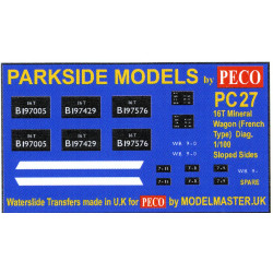 MMPC27  Transfers for B.R. 16T Mineral Wagon (Sloped Sides)