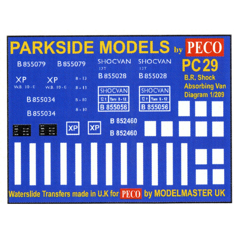 MMPC29  Transfers for B.R. Shock Absorbing Van