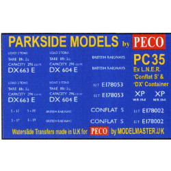 MMPC35  Transfers for ex L.N.E.R. 'Conflat S' Container Wagon & DX Container
