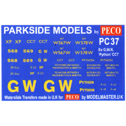 MMPC37  Transfers for ex G.W.R. 'Python' Covered Carriage Truck