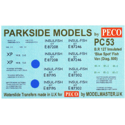 MMPC53  Transfers for B.R. 12T Insulated Fish Van ('Blue Spot')