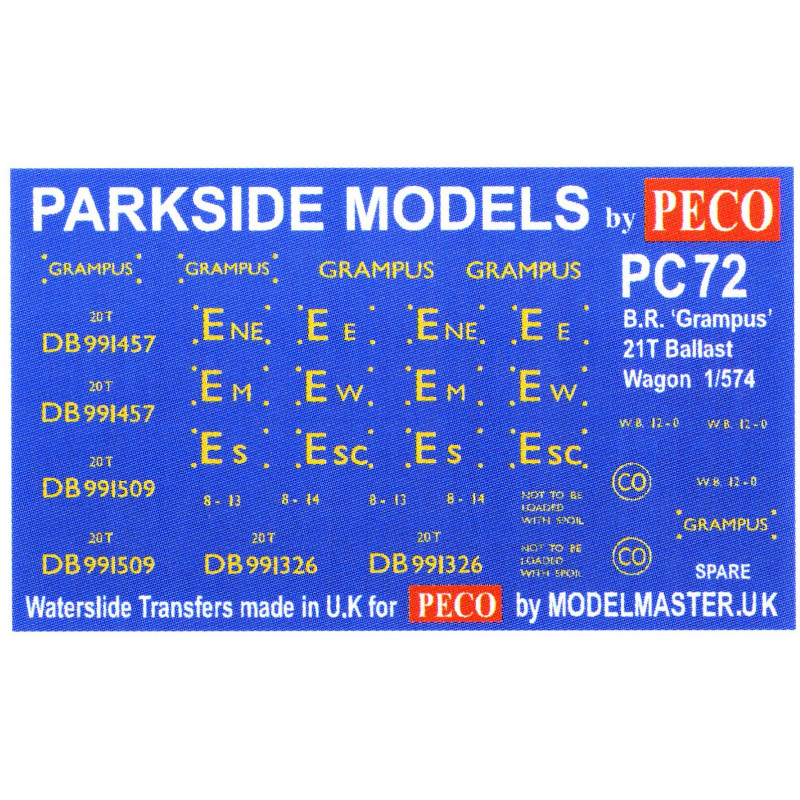 MMPC72  Transfers for B.R. 'Grampus' Engineering Department Wagon
