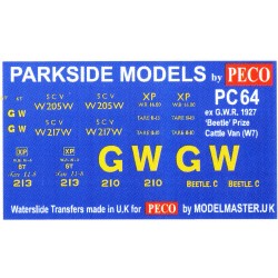 MMPC64 Transfers for ex G.W.R. 'Beetle' 1927 Prize Cattle Van