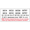 MMG804 Smoke Box & Cab Side Numbers (including spares) for Ex LSWR Class T9 4-4-0, Nos. 30114, 30122, 30338, 30707.