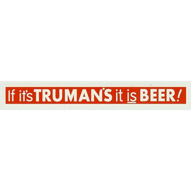 ADV07  4mm Scale Bus Side Advert :  TRUMANS BEER