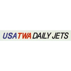 ADV08 4mm Scale Bus Side Advert : USA TWA DAILY JETS