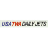 ADV08  4mm Scale Bus Side Advert :  USA TWA DAILY JETS