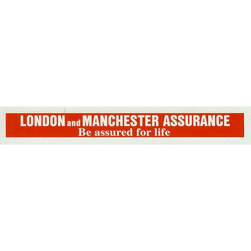 ADV12  4mm Scale Bus Side Advert : LONDON AND MANCHESTER ASSURANCE