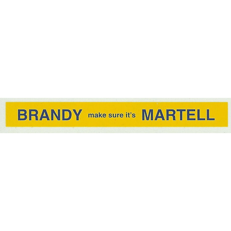 ADV15  4mm Scale Bus Side Advert : MARTELL BRANDY 