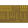 GW302 Great Western Railway. Large sheet of lettering and numbers for passenger rated rolling stock ('Brown Vehicles').