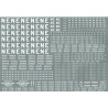 NE301 L.N.E.R. Large sheet of wagon lettering and numbers, including 16" and 4" NE lettering.