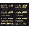 G253 Class D11/2 4-4-0 Names & Numbers SET THREE  Cream