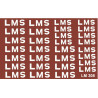 LM308 L.M.S. Sheet of large 16" lettering for wagons as used between 1923 and 1936.