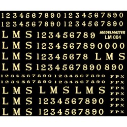 LM004 L.M.S. Serif Loco Lettering & Numbering, 10", 12" & 14" CREAM