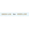LT9614 GREEN LINE fleetname (gold) 15mm long Price per pair