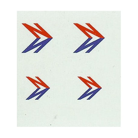 MB5289 SLOPING 'N' SYMBOLS for fleetnames. Includes small 'N's for front & rear panels, RED, WHITE, and BLUE