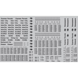 BR203 B.R 1965 - 1990 Coaching Stock. Enough for over 80 coaches, Transport typeface, Black