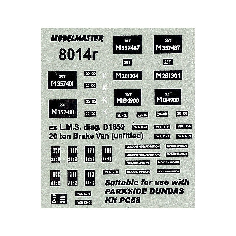 MM8014 Parkside PC58 ex L.M.S. 20T Goods Brake Van