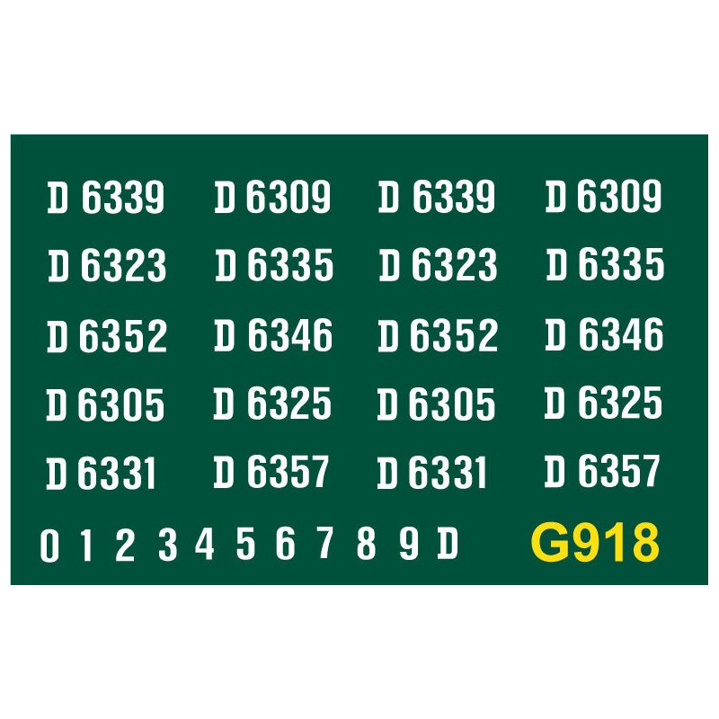 G918 N.B DH Type 1, Bo-Bo, D6300 series, WHITE