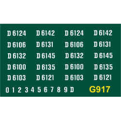 G917 N.B DE Type 1, Bo-Bo, D6100 series, WHITE