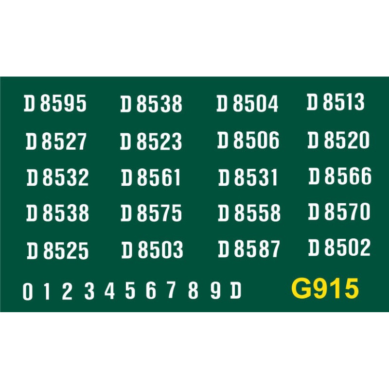 G915 Clayton Type 1, Bo-Bo, D8500 series, WHITE