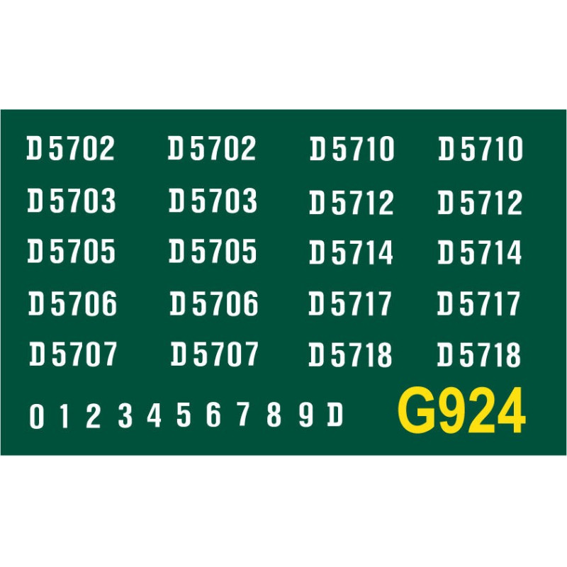 G924 Metrovick Co-Bo, D5700 series, WHITE