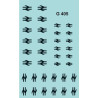 G405 18 Pairs of BLACK post 1965 'Double Arrow' emblems.