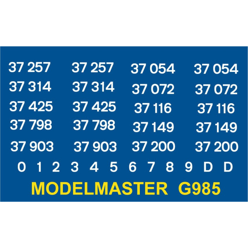 G985 E.E. Class 37, Co-Co WHITE