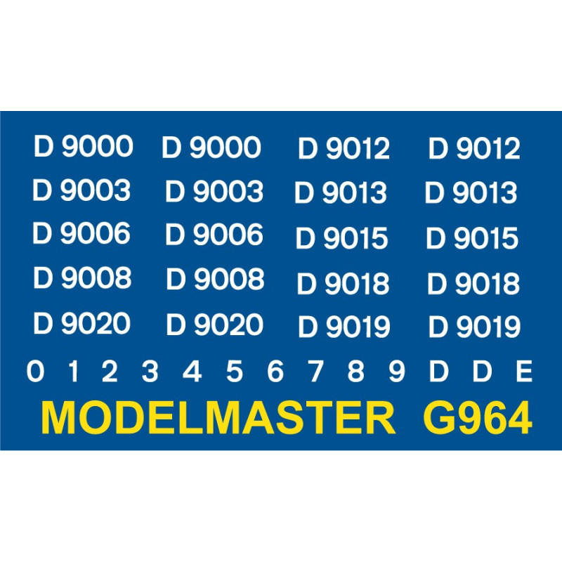 G964 'Deltic' Type 5, D9000 series, WHITE