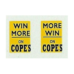 MB5741 Upper Front Ads: More win on Copes (Black & yellow) 1960s