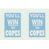 MB5742 Upper Front Ads: Youll win on Copes (Light blue & white) 1950/60s
