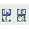 MB5743 Upper Front Ads: News of the World (Blue & white1940/60s
