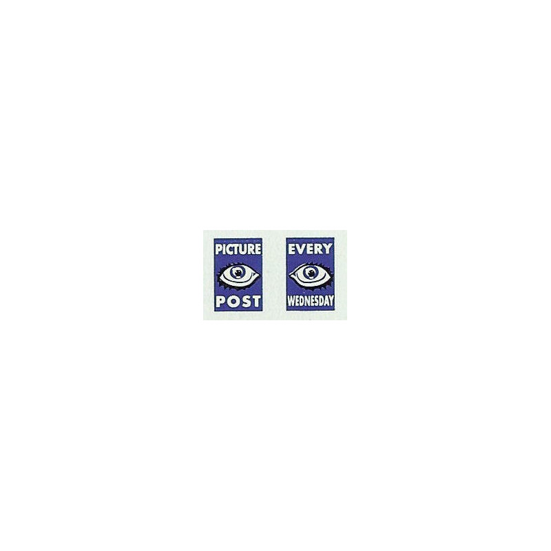 MB5745 Upper Front Ads: Picture Post every Wednesday (Blue, black & white) 1940s