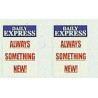 MB5750 Upper Front Ads: Daily Express (Blue, white & red) 1960/70s