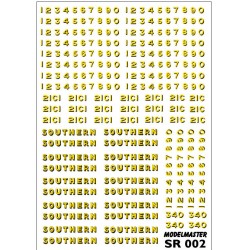 4SR002 Southern Railway Bulleid Loco lettering & Numbering