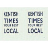 MB5753 Upper Front Ads: Kentish Times (Blue & white) 1960/70s