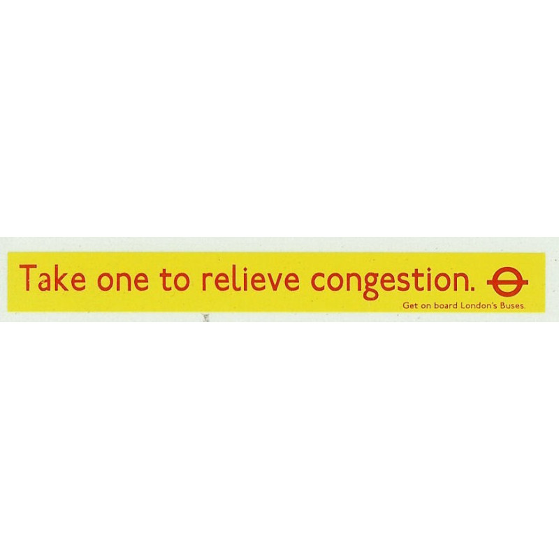 LT9766 L.T. Side Ads: Take one to relieve congestion (Red & yellow) 1980/90s