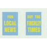 MB5755 Upper Front Ads: Buy the Finchley Times (Light Blue & cream) 1960s