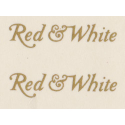 MB6033 RED & WHITE gold script