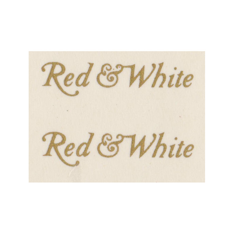 MB6033 RED & WHITE gold script