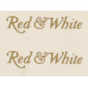 MB6033 RED & WHITE gold script