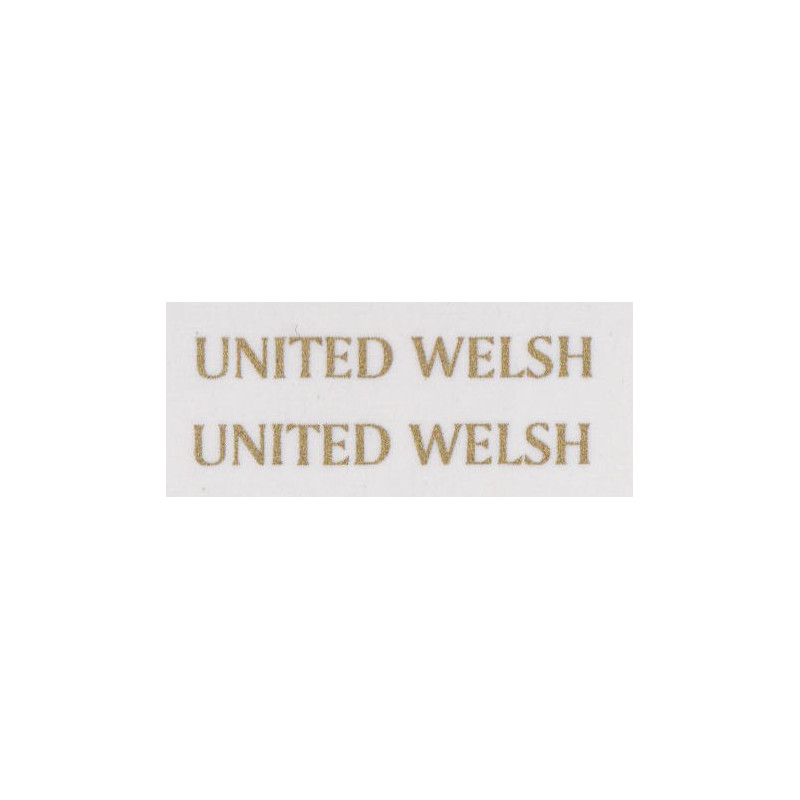 MB6063 UNITED WELSH gold block lettering (for sides)