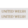 MB6063 UNITED WELSH gold block lettering (for sides)
