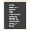 D74 HUDDERSFIELD RIPON SCARBOROUGH LEEDS SKIPTON ROTHERHAM YORK BRADFORD BARNSLEY HARROGATE
