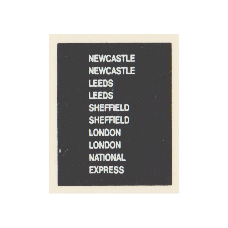 D80 2 x NEWCASTLE 2 x LEEDS 2 x SHEFFIELD 2 x LONDON NATIONAL EXPRESS